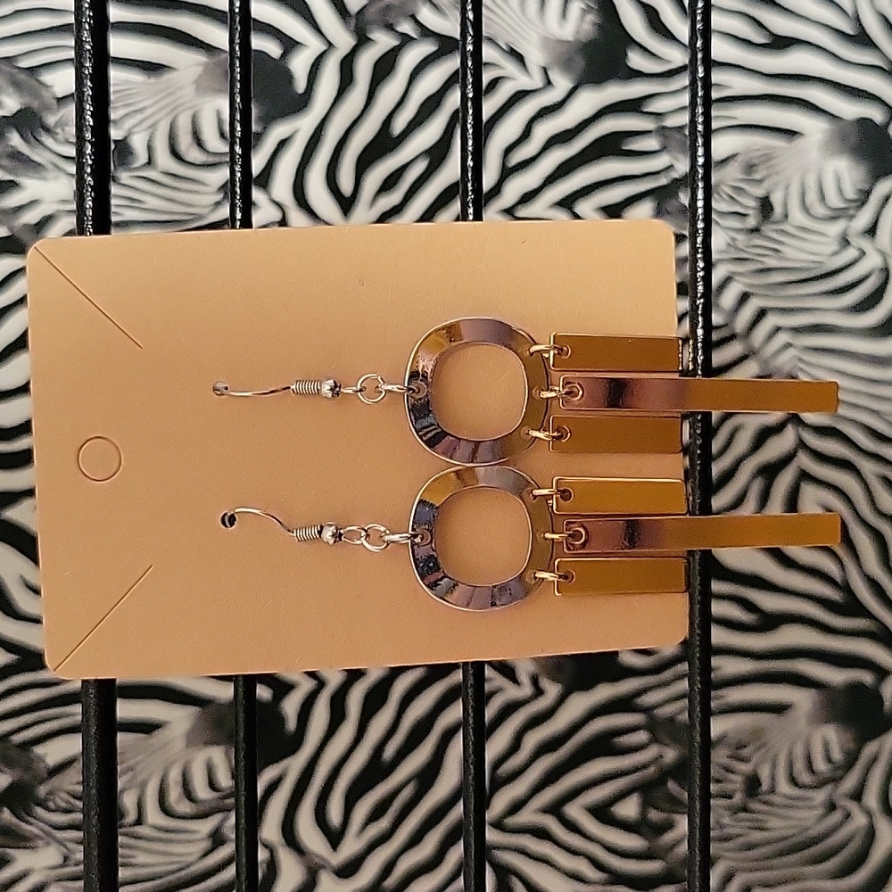 Silver & Gold Metal Earrings